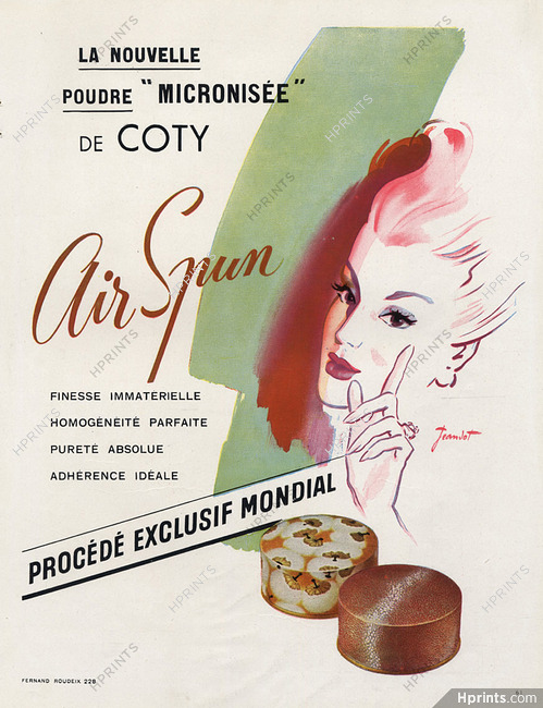 Coty (Cosmetics) 1948 René Jeandot