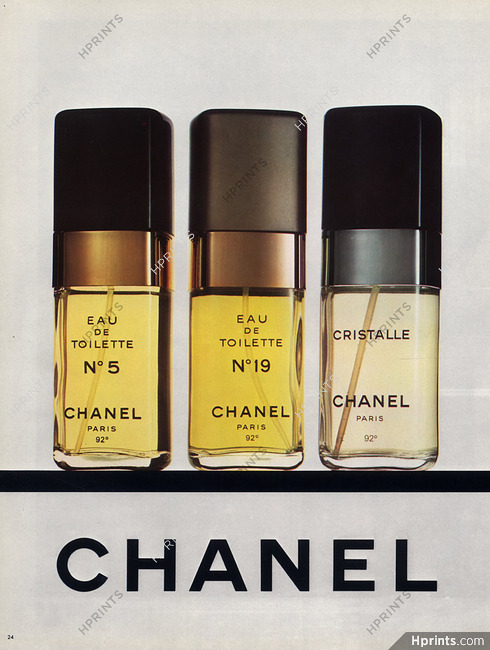 Chanel (Perfumes) 1976 Numéro 5, Numéro 19 & Cristalle