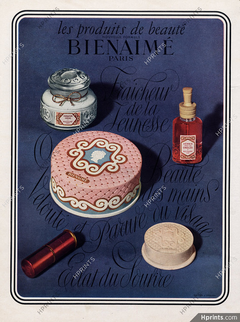 Bienaimé (Cosmetics) 1948 Nail Polish Lipstick