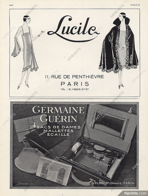 Lucile (Lady Duff Gordon) & Germaine Guérin Handbag 1925 Evening Gown