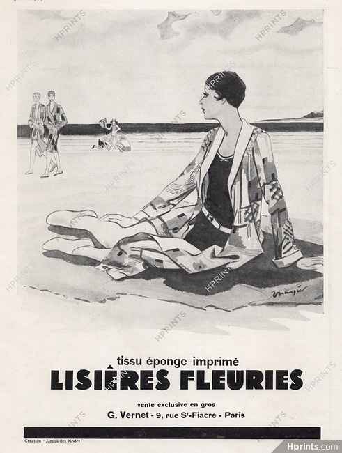 Lisières Fleuries 1929 Vernet Textile, Jean Grangier