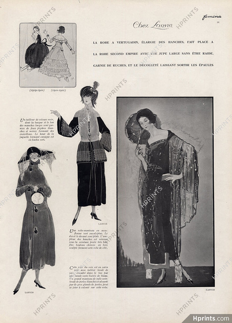 Jeanne Lanvin 1920 Art Deco Evening Gown