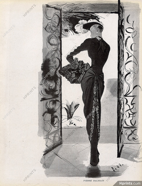 Pierre Balmain 1947 Delfau, Evening Gown