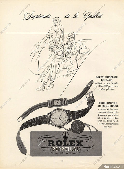 Rolex 1951 Princesse, Chronometre — Advertisement