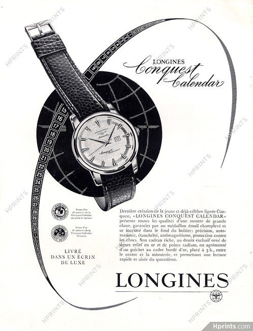 Longines 1956 Conquest Calendar — Advertisement