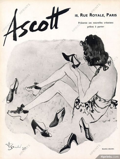 Ascott (Shoes) 1938 René Bouché