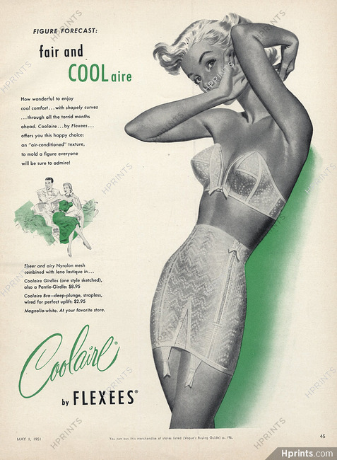 1951 WARNER'S BRA Vintage Lingerie Photo PRINT AD