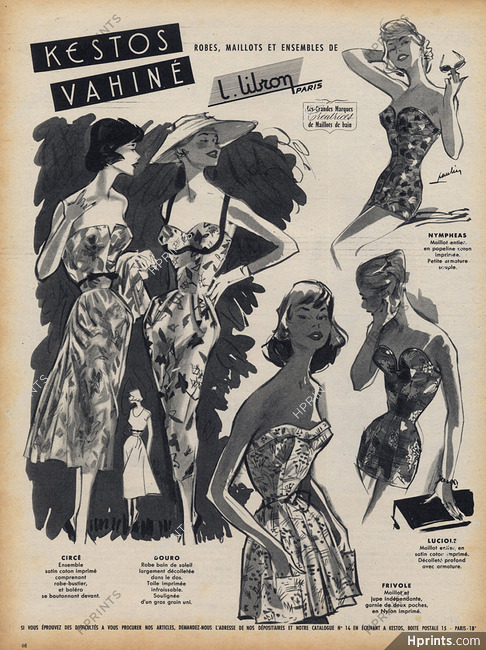 Kestos (Swimwear) 1957 Summer Dresses, Maurice Paulin