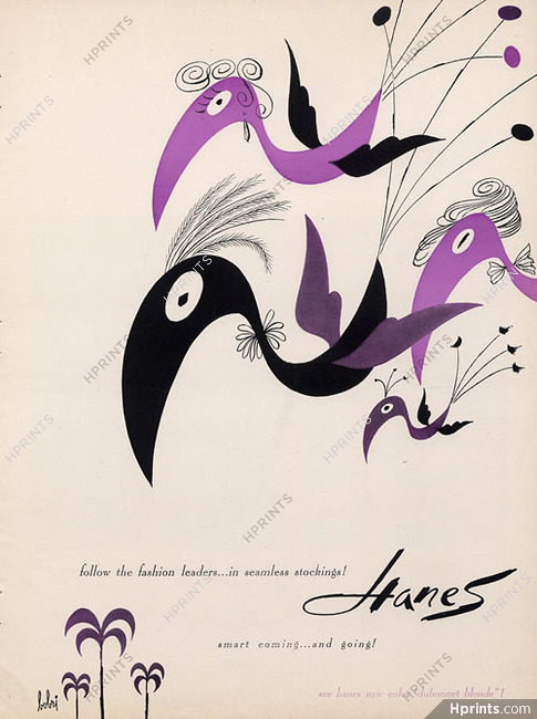 Hanes (Hosiery Stockings) 1951 Bobri, Birds