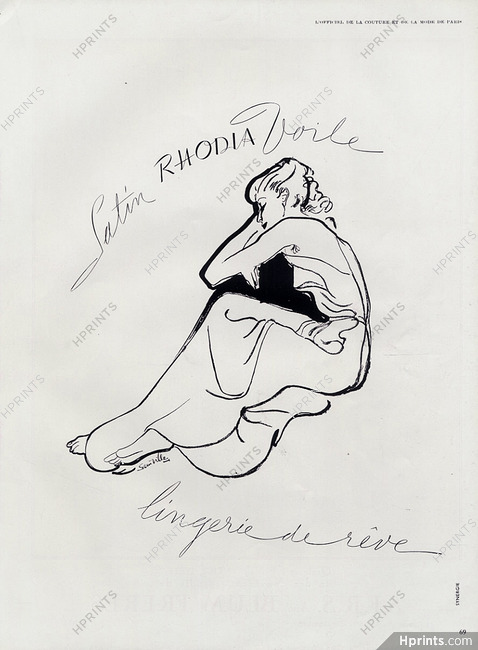 Rhodia (Fabric) 1952 Satin, Lingerie