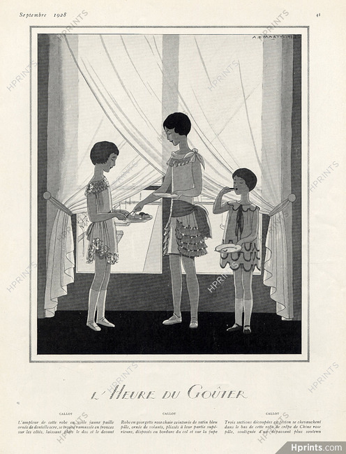 Callot Soeurs 1928 Fashion Girls, Edouard Marty