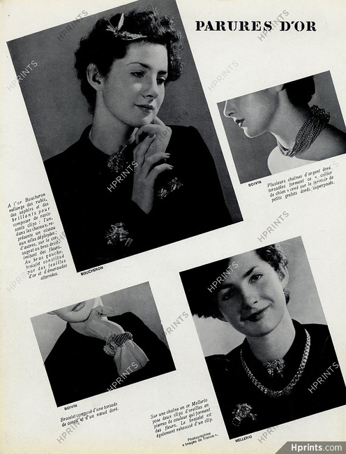 Boucheron, René Boivin & Mellerio 1945 Necklace, Bracelet