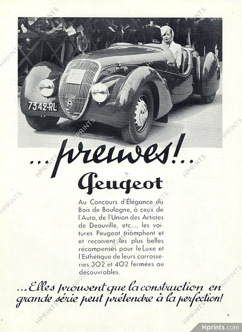 Peugeot 1937 "Convertible 302 & 402"