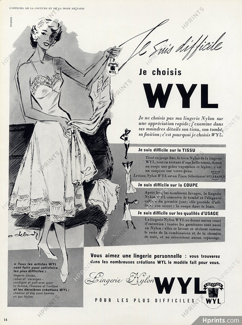 Wyl (Lingerie) 1952 A.Delmar