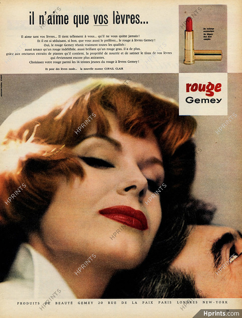 Rouge Gemey 1960 Lipstick Phot. Molinard