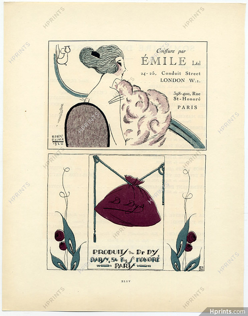 Emile (Hairstyle) & Dr Dys Darsy (Cosmetics) 1920 Robert Polack, Gazette du Bon Ton