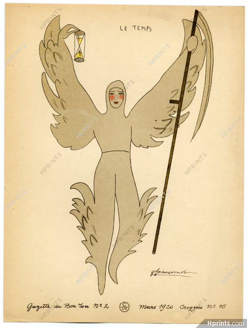 Le Temps, 1920 - Fauconnet, Theatre Costume. La Gazette du Bon Ton, n°2 — Croquis n°16