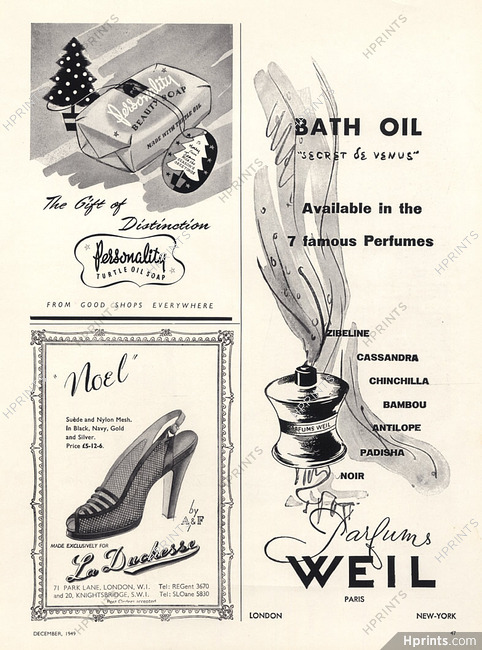 Weil (Perfumes) 1949
