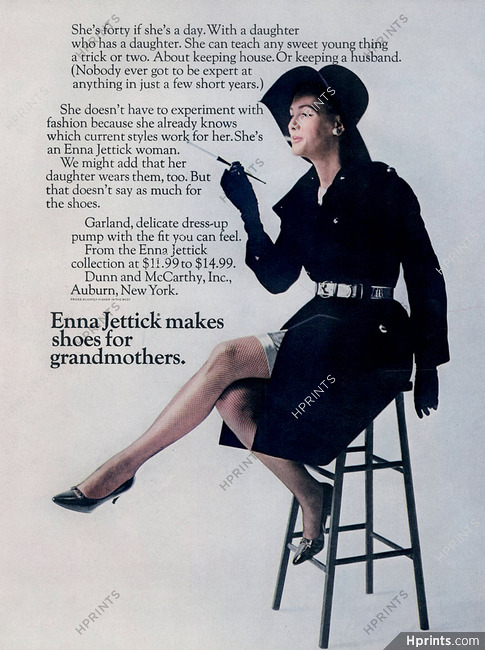 Enna Jettick (Shoes) 1967 Cigarette Holder — Advertisement