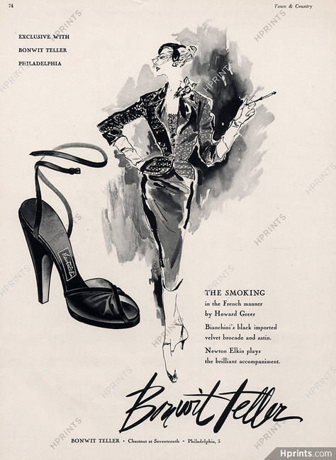 Howard Greer & Newton Elkin (Shoes) 1951 Bonwit Teller