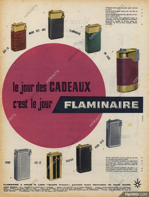 Flaminaire (Lighters) 1958