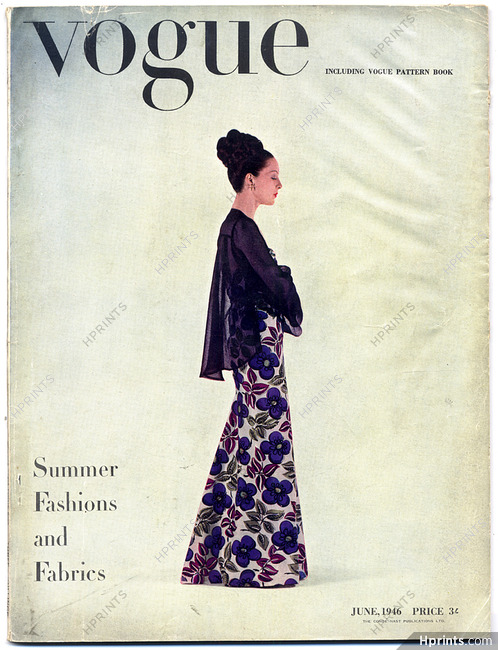 British Vogue June 1946 Summer Fashions and Fabrics