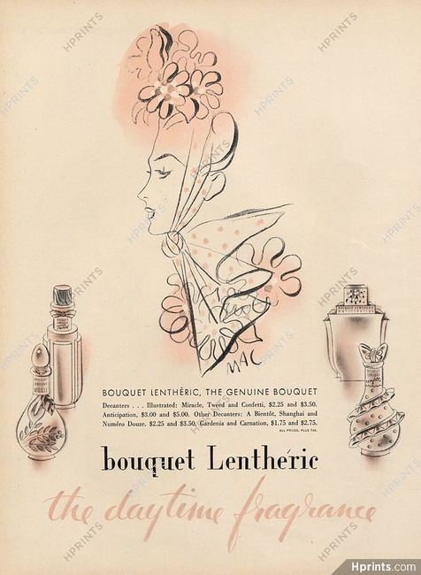 Lenthéric (Perfumes) 1943 Miracle, Confetti, Tweed MAC