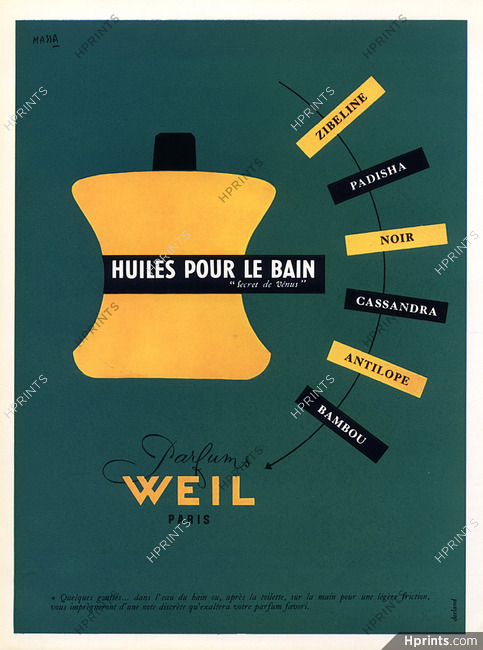 Weil (Perfumes) 1950 Massa