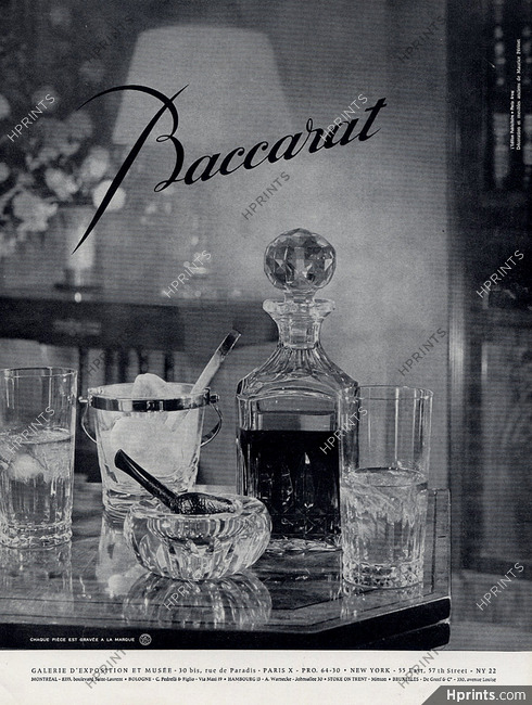 Baccarat (Crystal) 1960 Photo Guy Arsac