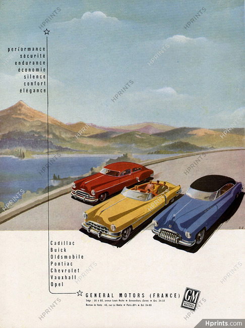 General Motors 1950 Signed J.J
