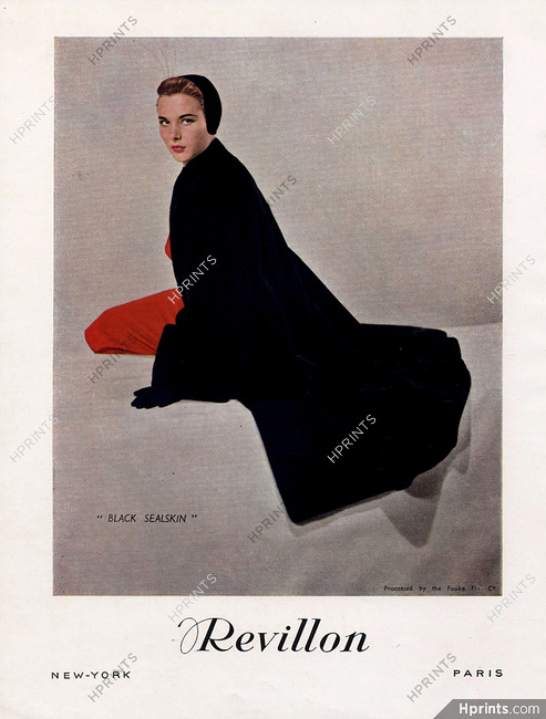 Revillon 1950 Black Sealskin, Fur Coat, Fouke Fur Co