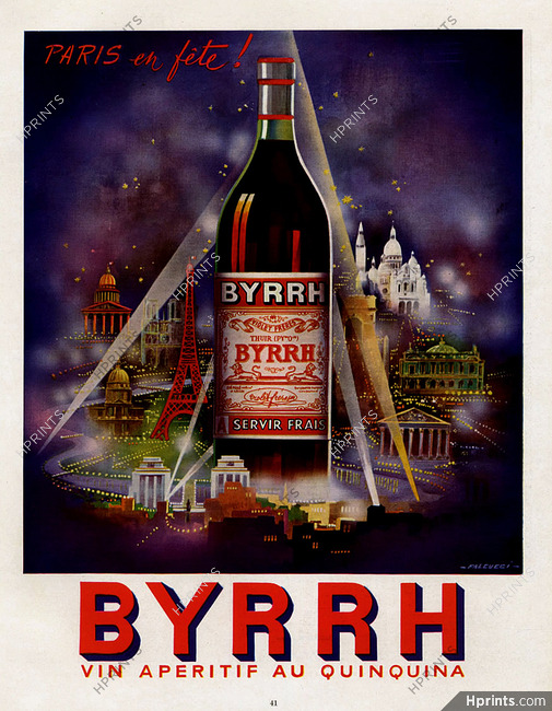 Byrrh 1952 Falcucci, Paris en fête