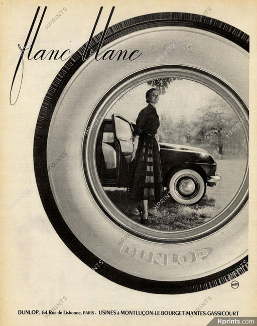 Dunlop 1952 Flanc blanc, Whitewall tires