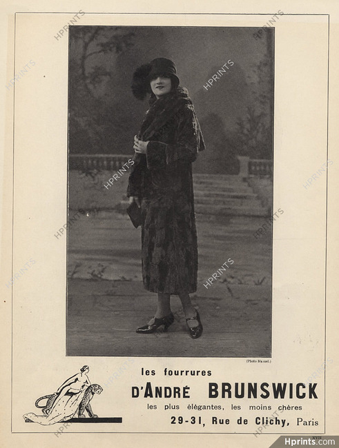 André Brunswick (Fur clothing) 1924 Photo Manuel