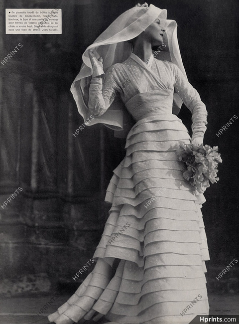 Jean Dessès 1953 Wedding Dress, Godde Bedin, Photo Henry Clarke