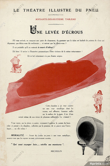 Michelin 1913 - 78ème tableau ''Une Levée d'Ecrous''