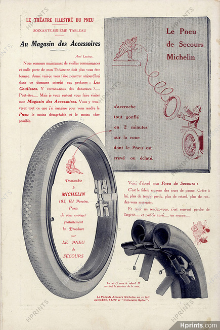 Michelin 1913 - 66ème tableau ''Au Magasin des Accessoires''