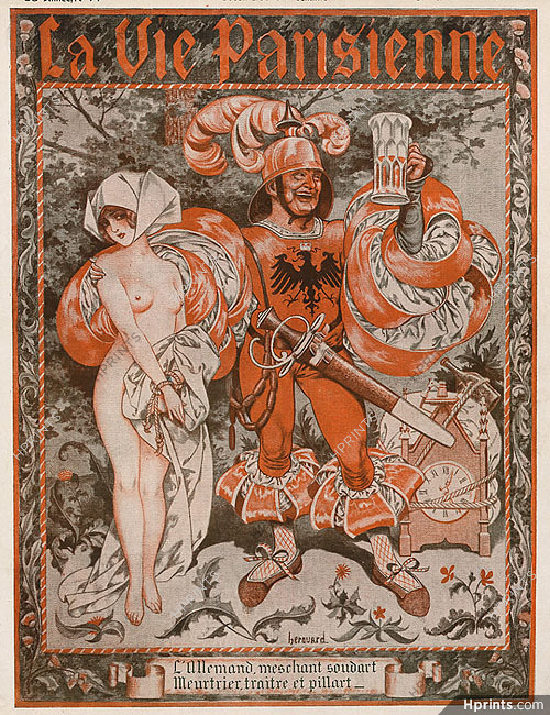 Hérouard 1915 Medieval Costume, Nude, German Soldier