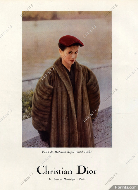 Christian Dior (Fur clothing) 1956 Fur Coat, Fashion Photography