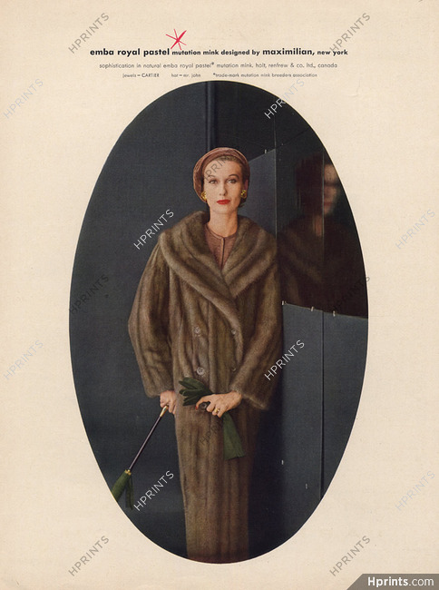 Maximilian (Fur clothing) 1954 Jewels Cartier
