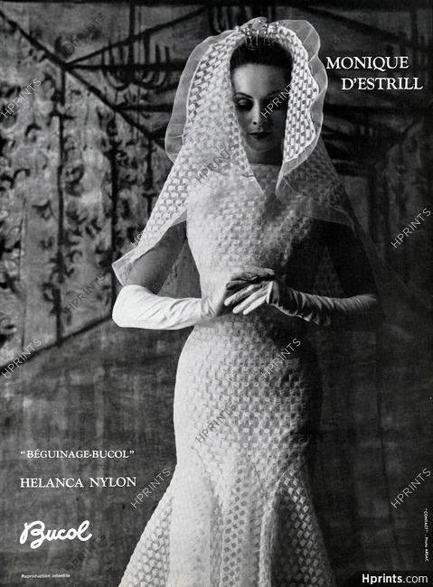 Monique d'Estrill (Couture) 1961 Wedding dress, Photo Guy Arsac