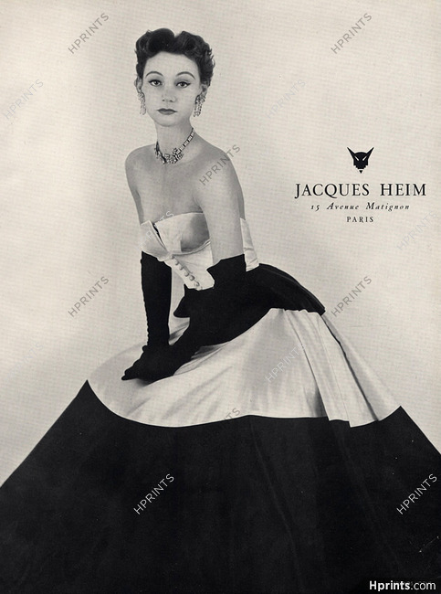 Jacques Heim 1952 Evening Gown, Fashion Photography