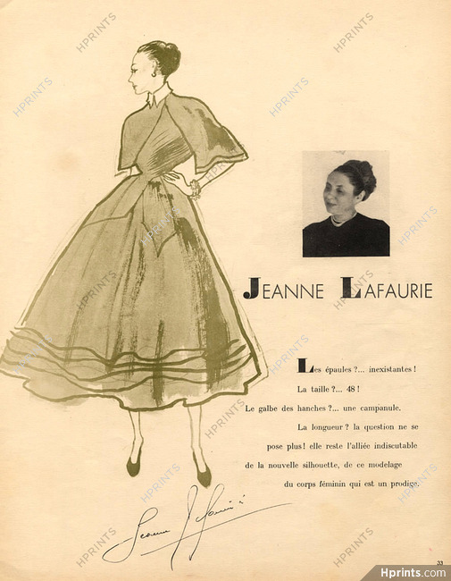 Jeanne Lafaurie (Portrait) 1948 Pierre Louchel, Evening Gown