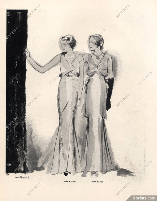 Jean Patou 1931 Renéburel Evening Gown