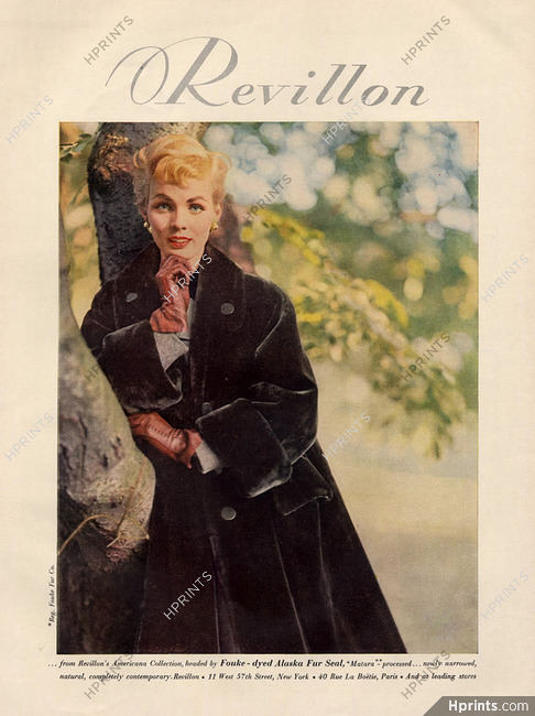 Revillon 1954 Fashion Photography Fur Coat