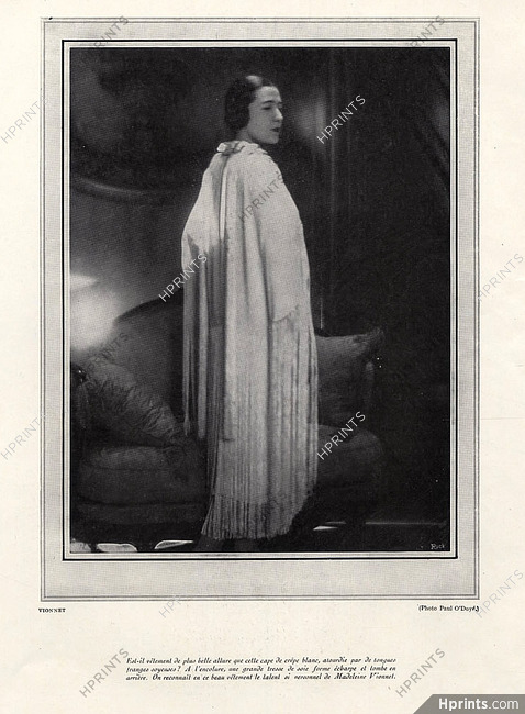 Madeleine Vionnet 1925 O'Doyé, Fashion Photography, Evening Gown