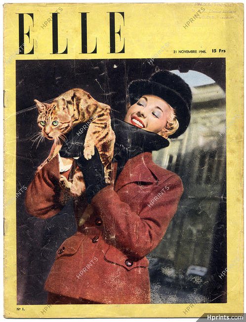ELLE N°1 du 21 Novembre 1945 Schiaparelli, Colette, Bérard, Bosc, 24 pages