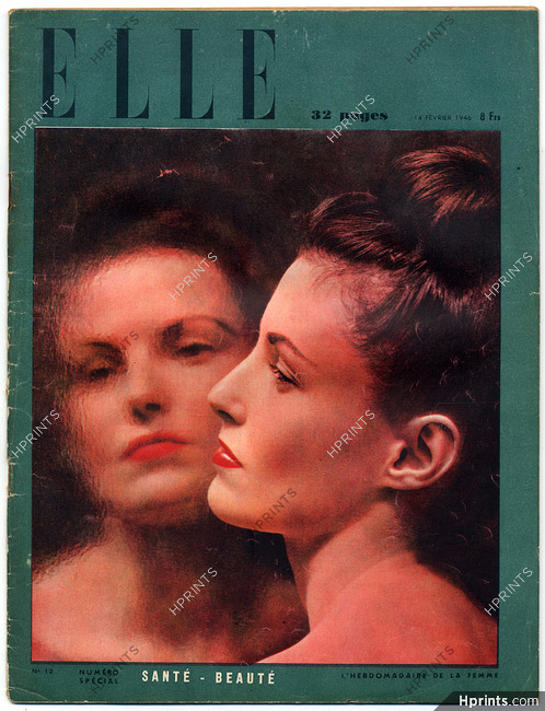 ELLE (Belgique) N°12 du 14 Février 1946 La mode à Berlin, Triomphe du mauvais gout, 32 pages