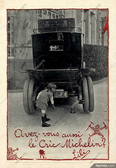 Michelin 1914 - 98ème tableau '''Avez-vous aussi le cric Michelin''