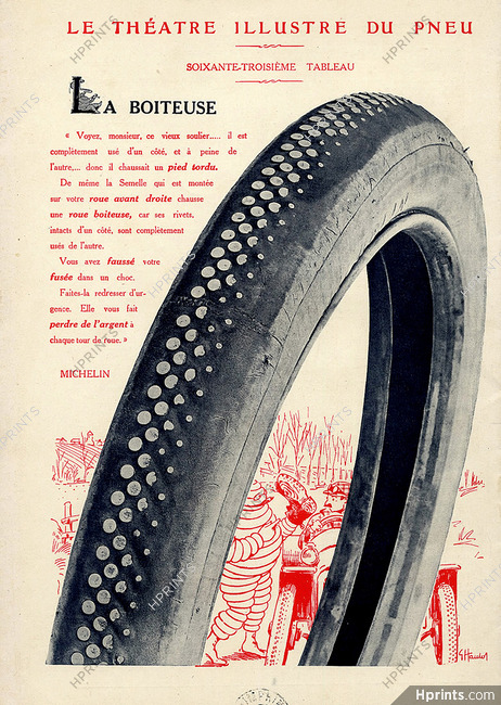 Michelin 1913 - 63ème tableau ''La boiteuse'' Hautot